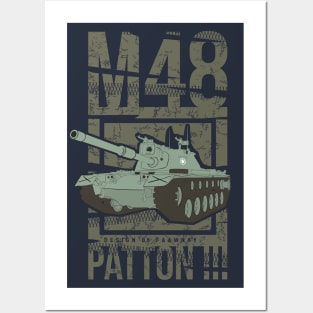 US Tank M48 Patton III Posters and Art